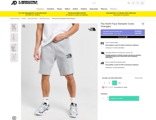 Pantalon The North Face Corto Changala Gris por solo 20€