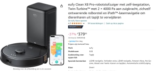 Eufy Clean X8 Pro 2-in-1 robotstofzuiger met zelfleegstation en dweilfunctie voor €379 bij Amazon