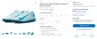 Nike Mercurial Vapor 16 Club por $640 | Descuento Coppel