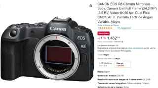 Canon EOS R8 body Vídeo 4K 60 fps voor €1.482,95 bij Amazon
