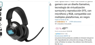 Auriculares para gamers  marca JBL Quantum 400 por 49,99€