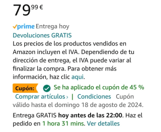 Taladro Percutor a Bateria 21V con 2 baterías y accesorios por 43,99€