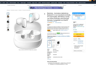 Auriculares Blackview Inalámbricos Bluetooth 5.4 con Cancelación de Ruido IP7 Impermeable 40H Batería Sonido con Graves Profundos Blnacos por solo 19,99€