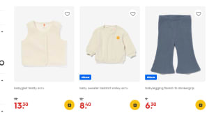 30% korting op alle kinder- en babykleding bij de HEMA