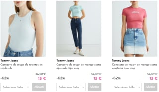 TOMMY JEANS - Camisetas para ellas por 13€