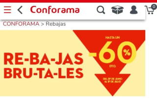 Hasta -60% Rebajas en Conforama.