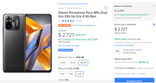 Celular Xiaomi Poco M5s por $2727 en Mercado Libre
