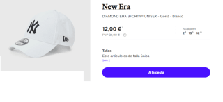 Gorra New Era Diamnd Era Ess 9Forty New York Yankees por 12€