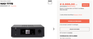 NAD T778 AV Surround Receiver - Graphite voor €2.999 bij Hifi Klubben