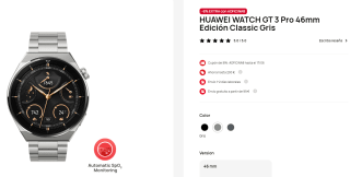 HUAWEI WATCH GT 4 46mm Black + HUAWEI FreeBuds SE 2 por 183,08€