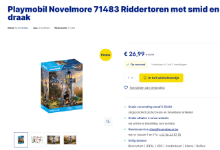 Playmobil Novelmore Riddertoren met smid en draak (71483) voor €26,99 bij Suprabazar