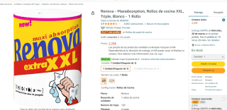 3 x Renova Maxiabsorption, Rollos de cocina XXL por 4.02€