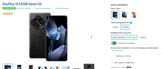 OnePlus 13 512GB Zwart voor €849 bij Coolblue