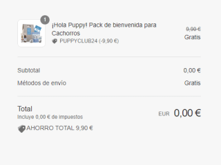 Gratis Pack de bienvenida para Cachorros
