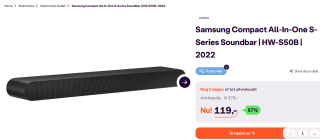 Samsung HW-S50B - Soundbar - Compact All-in-one S-series voor €119 bij Ibood