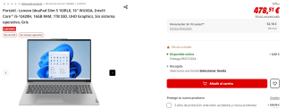 Portátil Lenovo IdeaPad Slim 5 16IRL8, Intel Core i5-13420H, 16GB RAM, 1TB SSD por 478,51€ (newsletter por 468,51€)