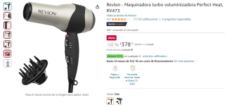 Maquinadora Voluminizadora Revlon RV473 por $378 en Amazon