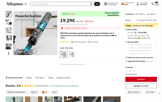 Aspiradora portátil MIUI Mini por 19,29€