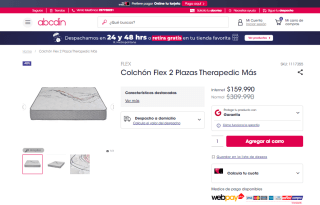 Colchón Flex Therapedic Más de 2 plazas por $159.990
