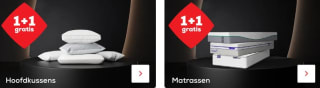 1+1 gratis op veel hoofdkussens en matrassen bij Swiss Sense