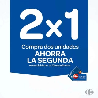 2x1 en Chequeahorro Carrefour para Diciembre