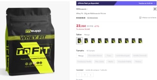 Whey Fit - 2Kg de MASmusculo Fit Line por 23,35€ (cuenta nueva por 11,35€)