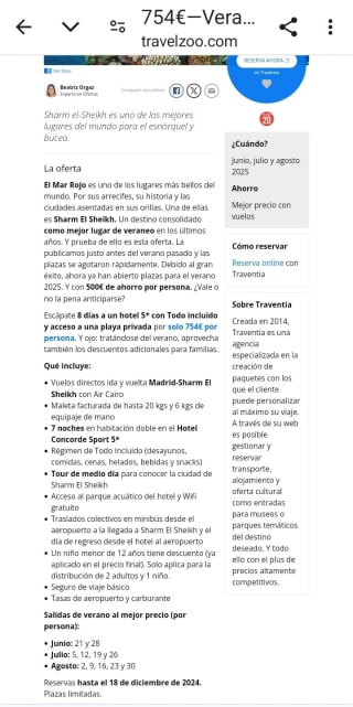 Verano Mar Rojo 8 dìas con Vuelos desde 754€.