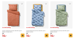 Diverse Kinderdekbedovertrekken vanaf €8,40 per stuk bij de HEMA