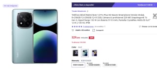 Xiaomi Redmi Note 14 Pro Plus 5G de 8GB+256GB por 329,55€