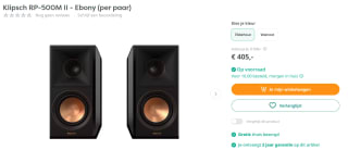 Klipsch RP-500M II Ebony speakers voor €405 bij Art&Craft