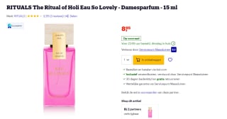 Rituals parfum Holi Eau So Lovely en So Sunny voor €8,95 bij Bol.com