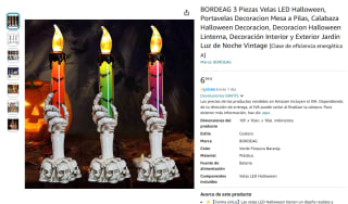 3 Piezas Velas LED Halloween por 6,99€