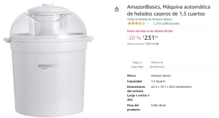 Máquina de Helados Caseros a $232 en Amazon