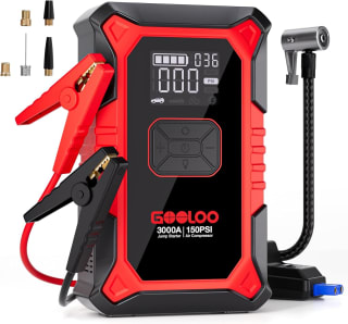 GOOLOO A3 Starthulp, powerbank met compressor, 3000 A voor €57,80 dmv code bij Amazon
