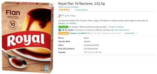 Pack de 7 Unidades de Royal Flan Con Caramelo Líquido Preparado En Polvo 10 Raciones por 10.75€
