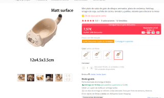 Cuencos para la mesa con forma de gato por 7,57€