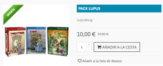 PACK Lupus (Lupus in Tabula + Lupusburg + El Castillo del Diablo) por 10€