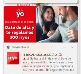 3€ de descuento por darte de alta en el Club yo de Irio