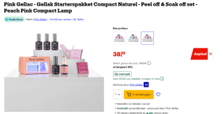 Pink Gellac - Gellak Starterspakket Compact Naturel met een Peach Pink Compact Lamp voor €38,35 bij Bol