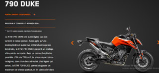 KTM 790 DUKE à 8999€