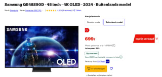 Samsung QE48S90D 48" 4K OLED TV voor €699 bij Bol