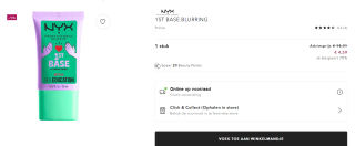 NYX Professional Makeup 1 St Base Blurring Primer voor €4,59 bij Douglas