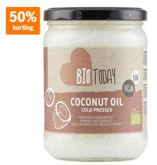 BioToday Kokosolie koudgeperst 400 g voor €2,99 bij de AH