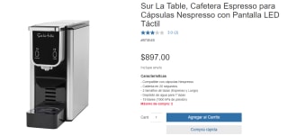 Cafetera Espresso Sur La Table por $897 en Costco