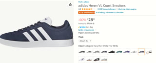 adidas VL Court 2.0 Sneakers in de kleur Navy voor €28 bij Amazon