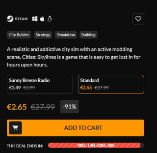 Cities: Skylines voor €2,65 bij Fanatical