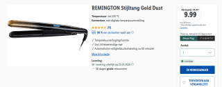 REMINGTON Stijltang Gold Dust voor €9,99 in de Lidl webshop