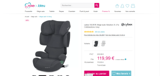 Siège auto Cybex Solution i Fix à 119,99€