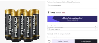 Pack x15 Pelotas de padel Head Padel PRO S por 16.99€