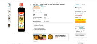 Salsa COOSUR de Soja Sabores del Mundo. Botella 1 Litro por solo 7,95€